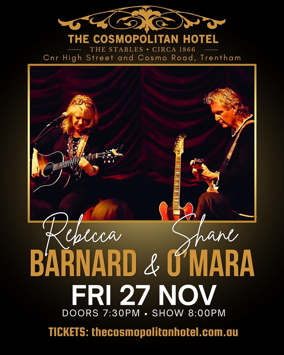 REBECCA BARNARD & SHANE O'MARA - Live at The Stables - Ticketed Event