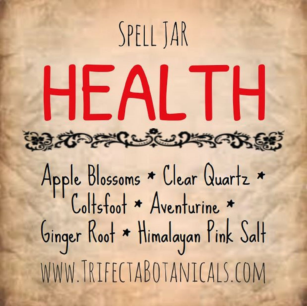 health intention spell jar herbs