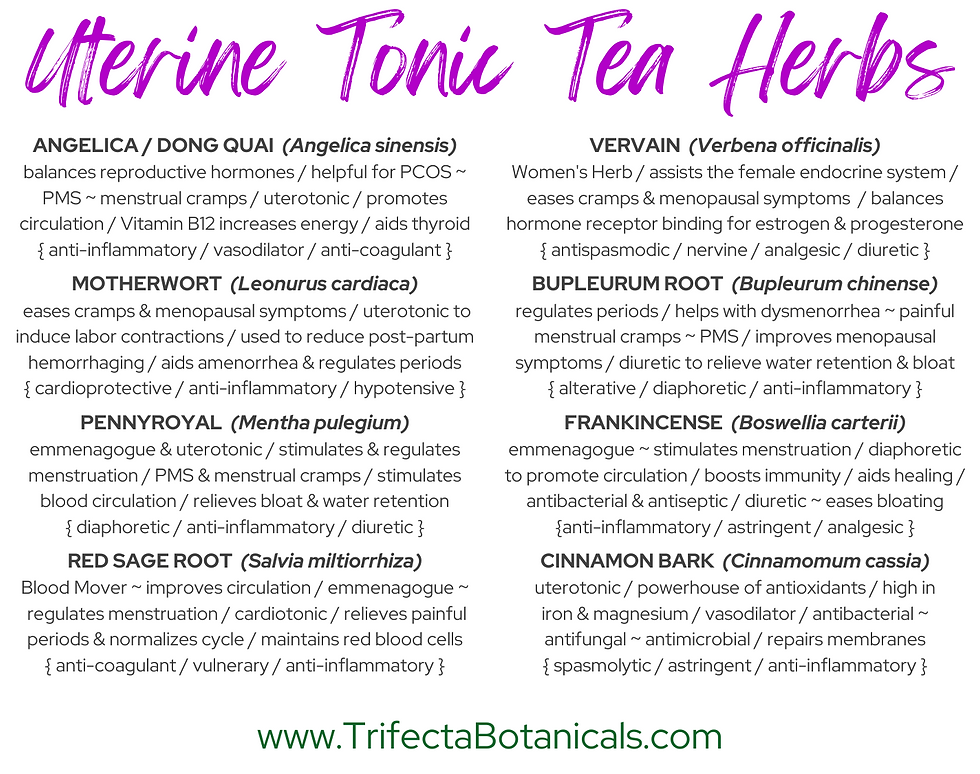 Thumbnail: uterine tonic tea blend herbal benefits