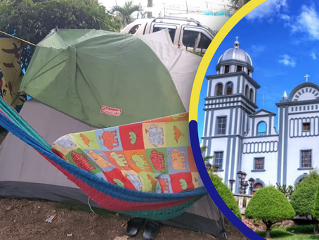 ¡Con fe y agradecimiento! Devotos de la Virgen de Suyapa acampan en los alrededores de la Basílica