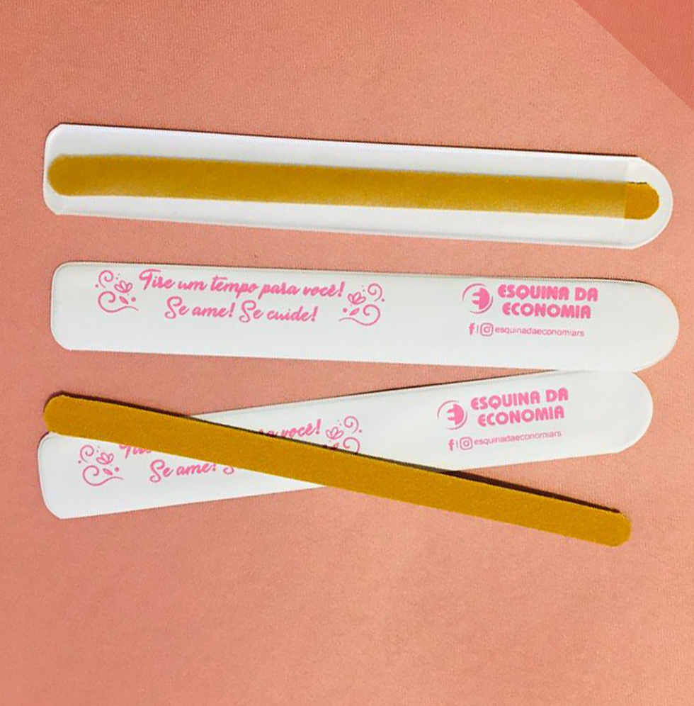 Lixa de Unha Personalizada, brinde para o dia da mulher, brindes outubro rosa, brindes para mulheres, brinde dia das mães