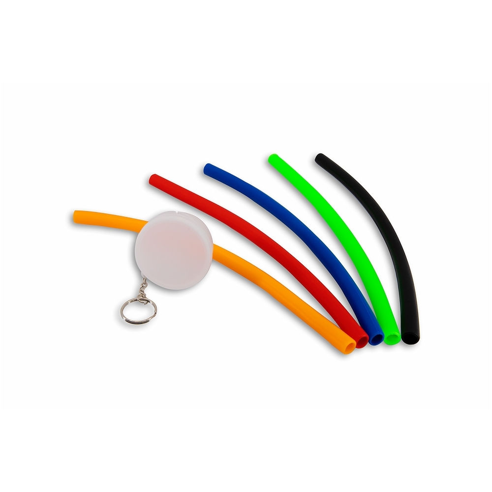 Canudo de Silicone Retrátil com Estojo