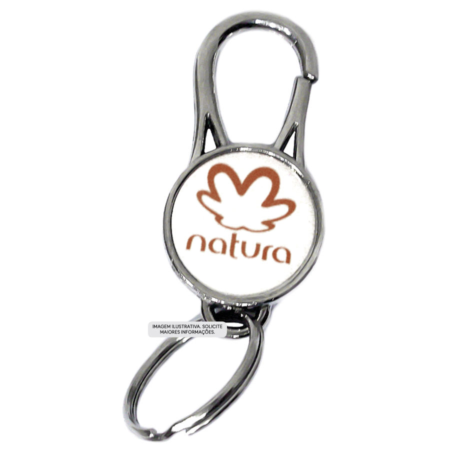 Miniatura: Chaveiro redondo gancho personalizado Nexo Brindes