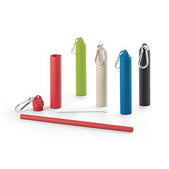 Conjunto de Canudo Fibra Bambu
