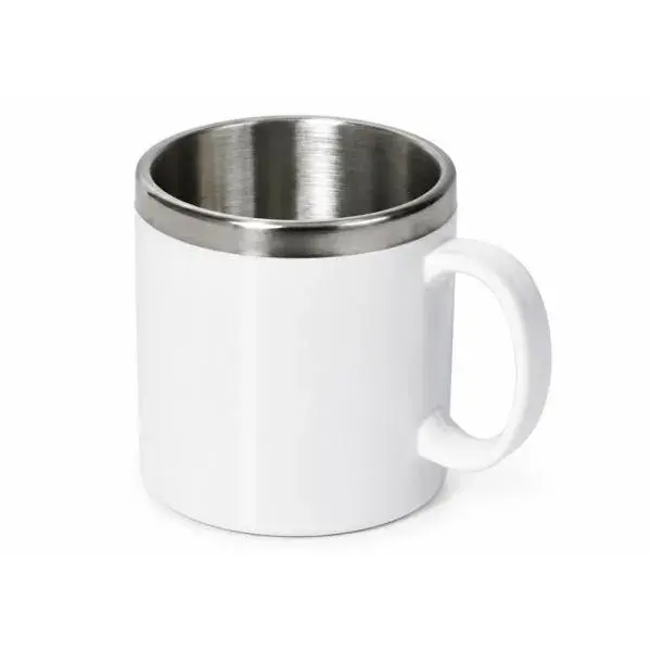 CANECA EM AÇO INOX/POLIESTIRENO - 300 ML