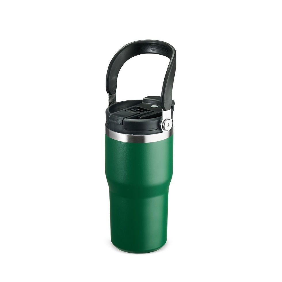 Miniatura: Copo Personalizado Térmico Inox 600ml com Canudo e Alça para Transporte