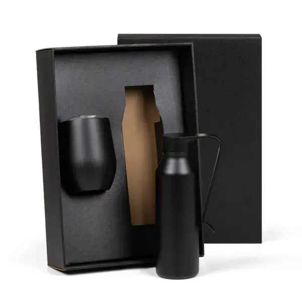 Miniatura: KIT GARRAFA E COPO TÉRMICO - PRETO - 2 PÇS