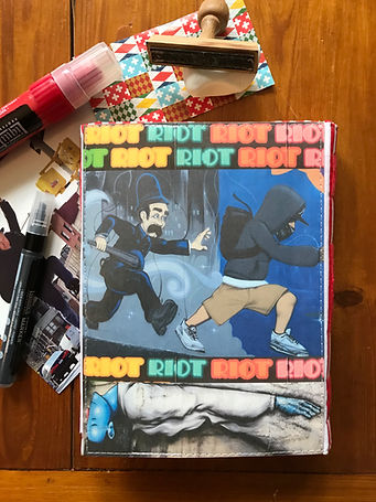 Unique collage notebook by DelphineIV