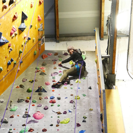 Les premiers entrainements s'organisent autour d'initiations à l'escalade en salle avec l'ensemble des initiateurs du Club Alpin Français de Bayonne qui sont partenaires du projet. 