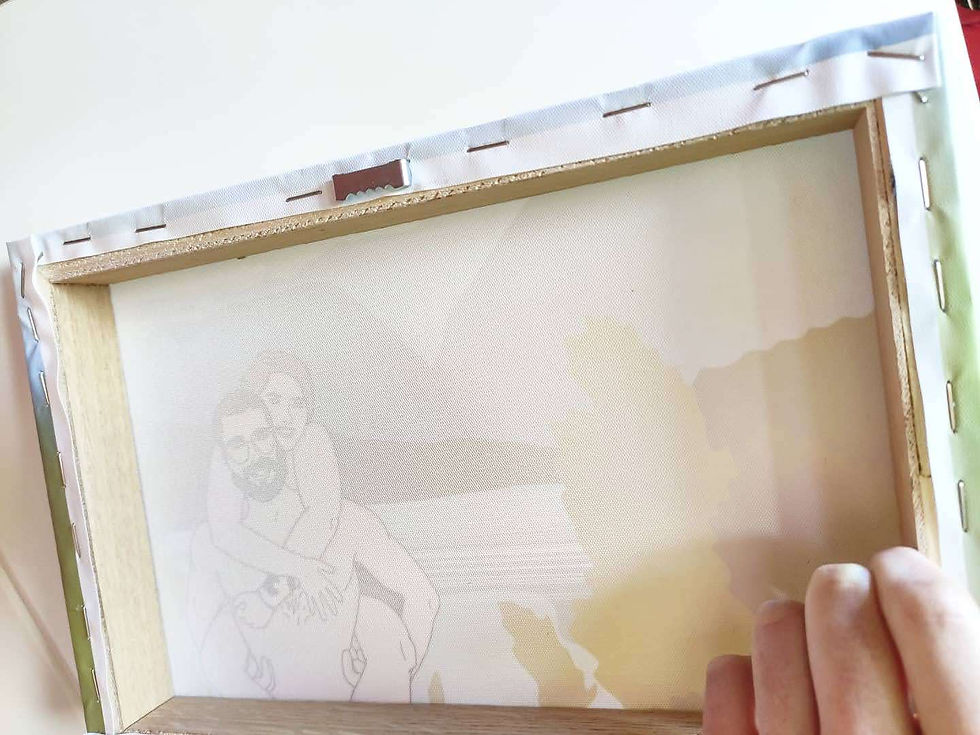Miniatura: Tela artigianale con stampa digitale 2 persone