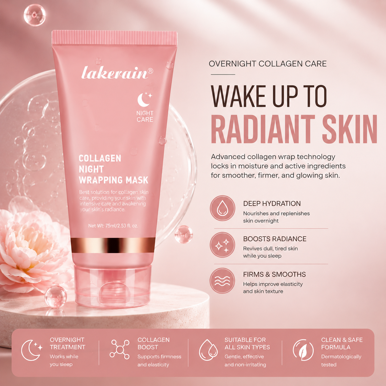 The Glass Skin Collagen Night Wrapping Mask