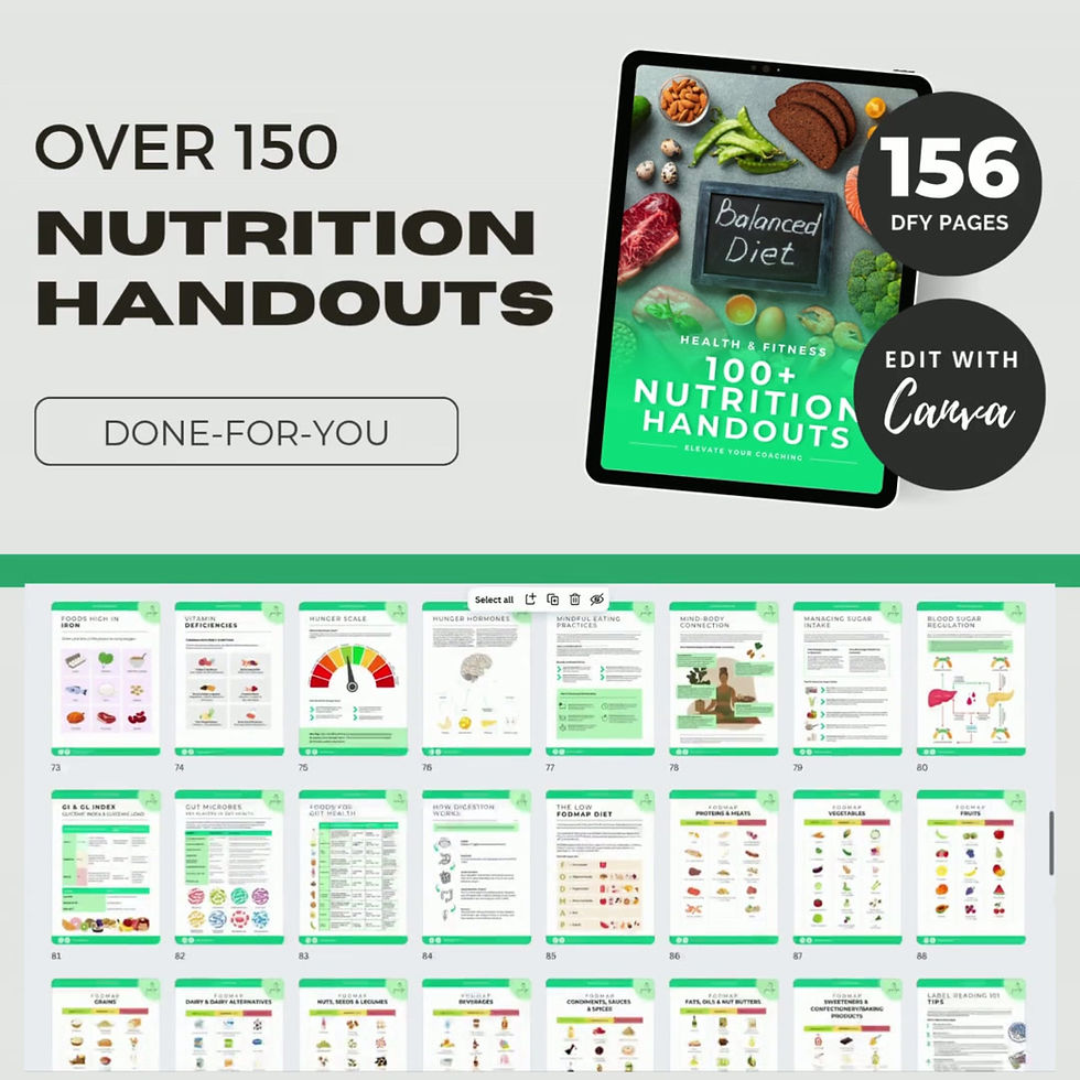 Thumbnail: DFY | 150 Nutrition Handouts: Health and Fitness Facts