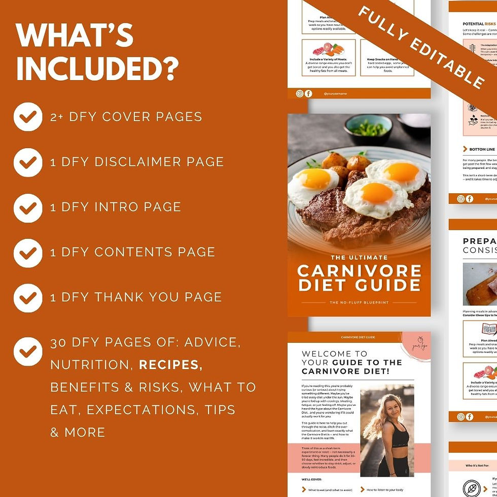 Thumbnail: DFY | Carnivore Diet Guide: BONUS Recipes Included