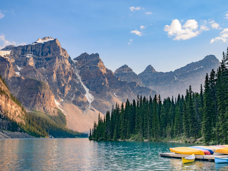Sunset at Moraine Lake