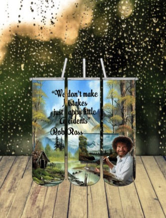20 oz Bob Ross tumbler