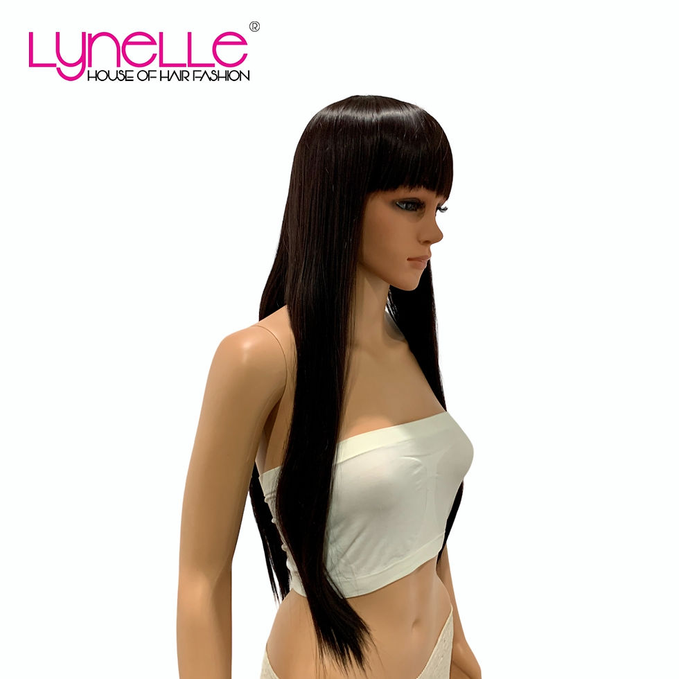 Thumbnail: Jessica Waist Length Synthetic Wig with Full Bangs SW.BR-JESSICA