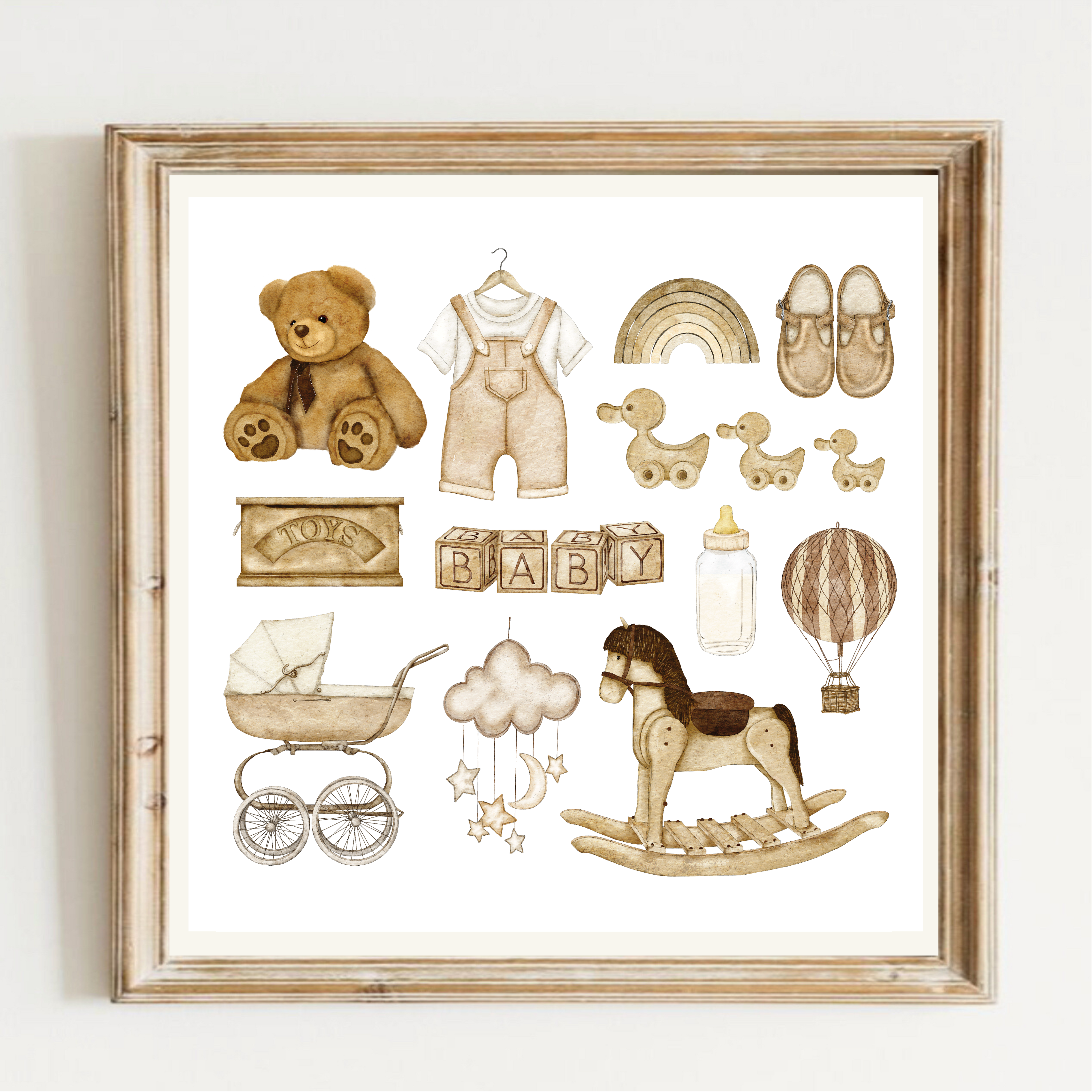 Baby In Neutral - Square Art Print