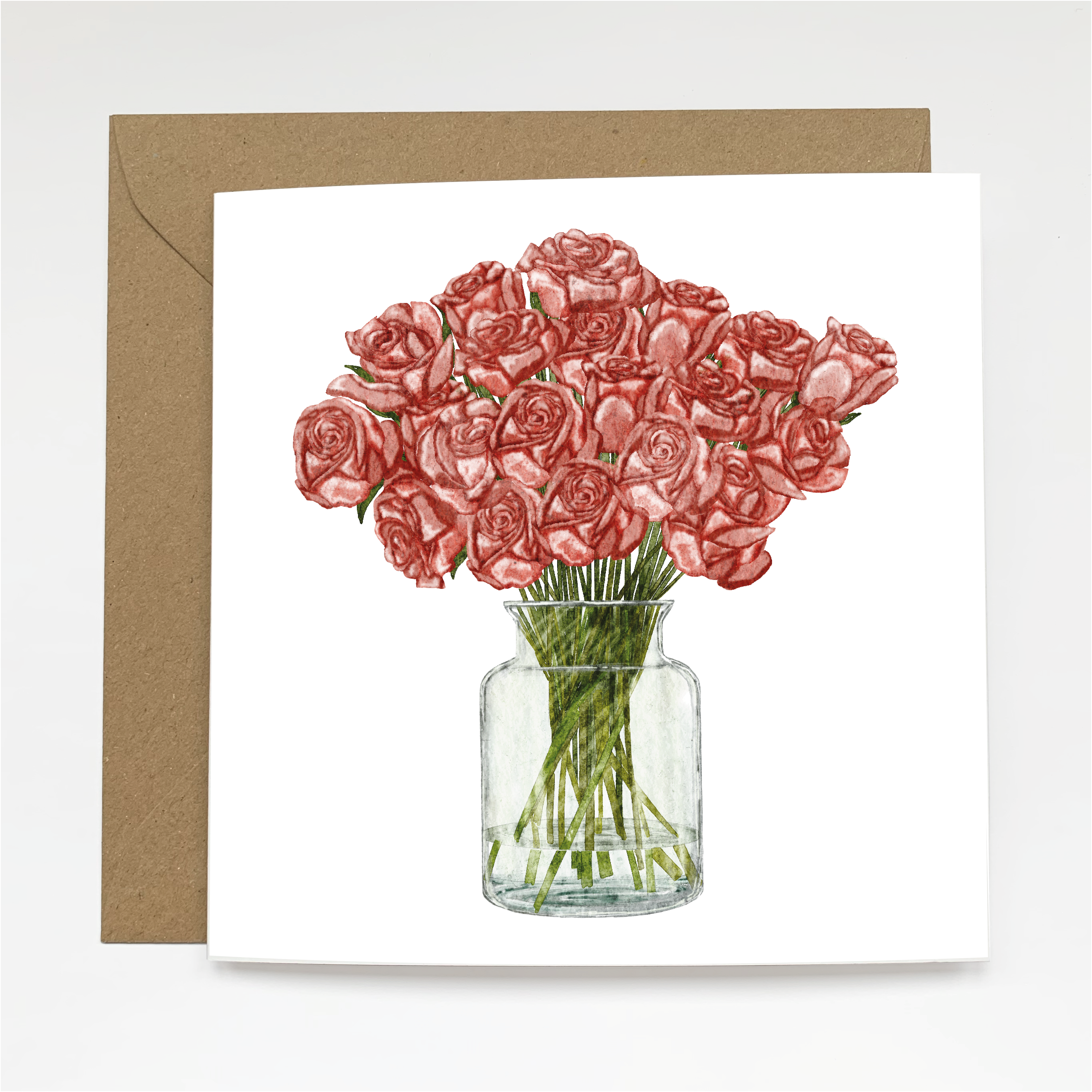 Red Roses - Greeting Card