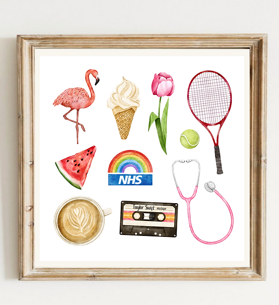 Custom Favourite Things Print - Square Framed 2.png