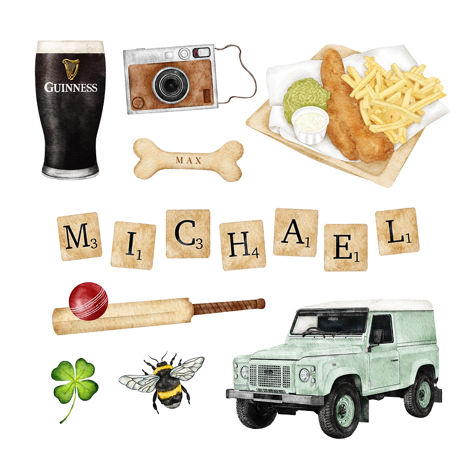 Thumbnail: Custom Favourite Things Scrabble Tile Name Print