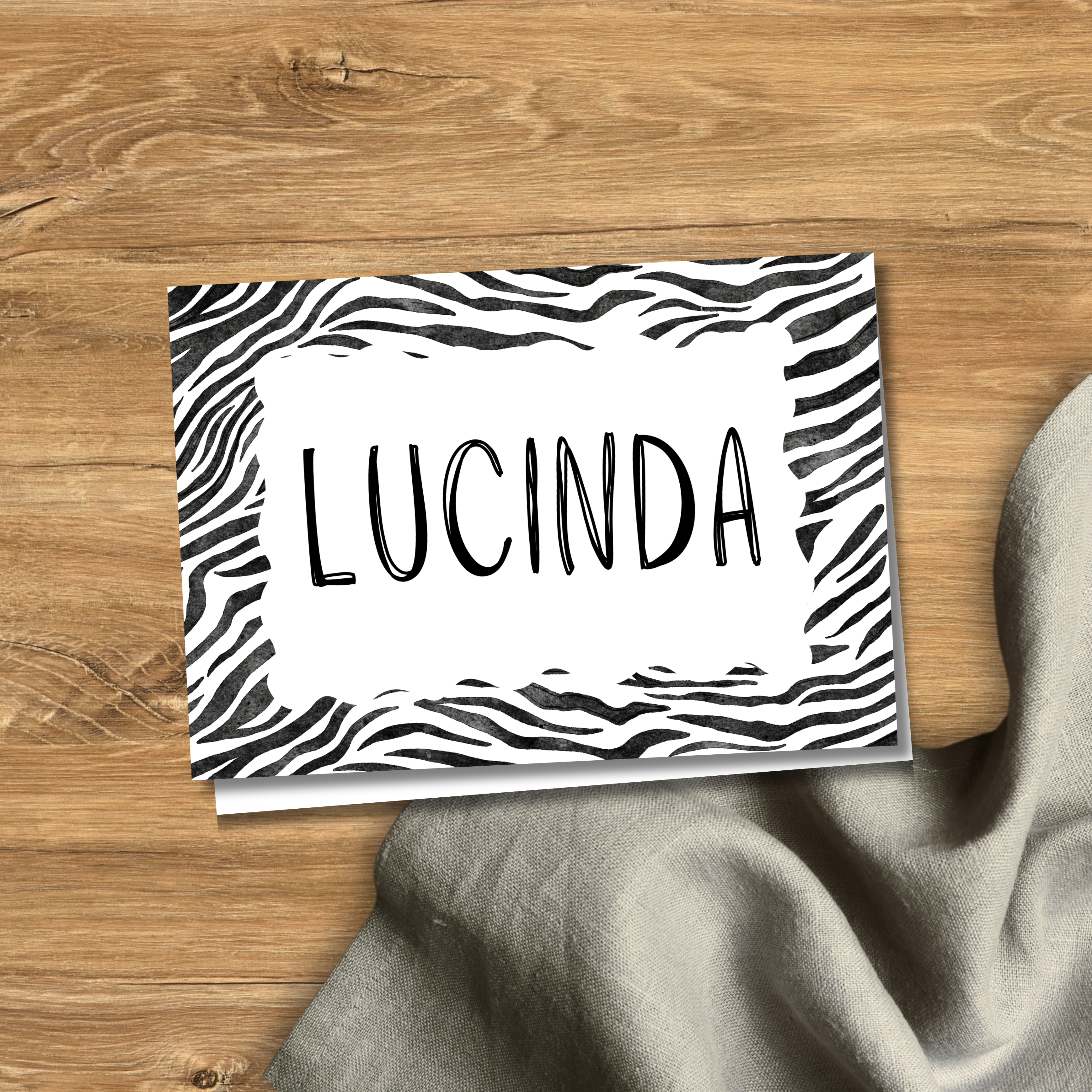 Zebra Print - Place Cards