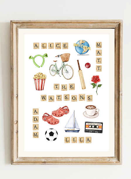 Custom Family Scrabble Tile Names Print 1 Framed.png