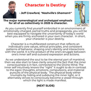 CHARACTER IS DESTINY