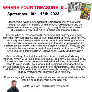Where Your Treasure Is...⭐Weekly Numerology + Tarot Insights 💫 September 10th - September 16th, 202