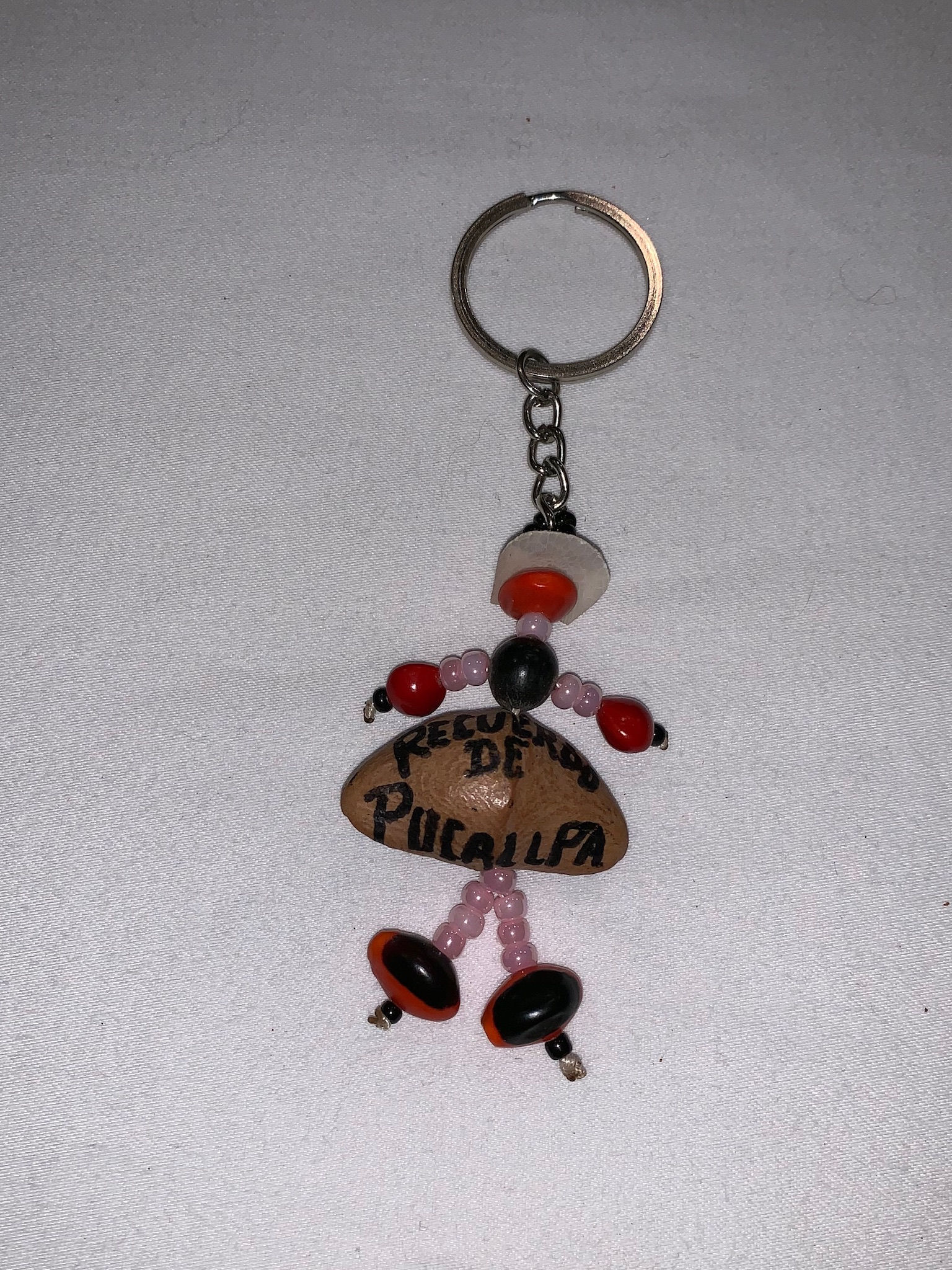GK21 Seed and Bead Person Key Chain