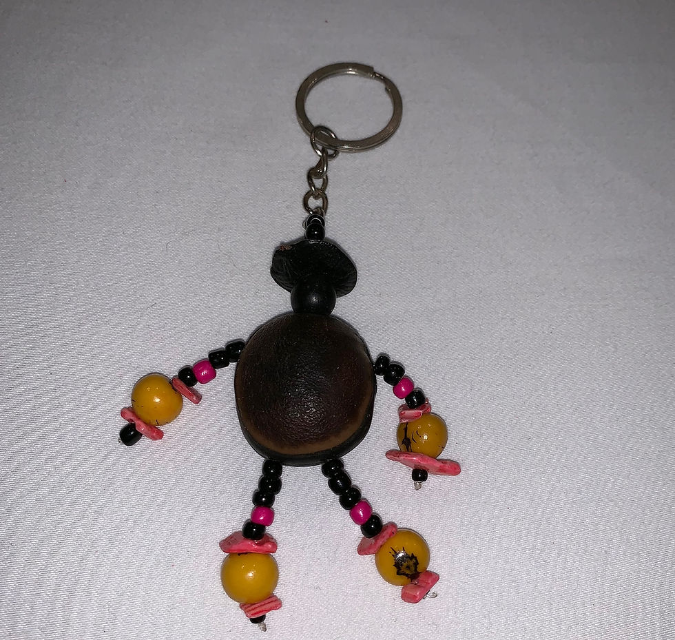 GK6 Seed and Bead Person Key Chain