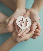 Hands holding elderly couple with walking sticks in heart shape, older people mental healt