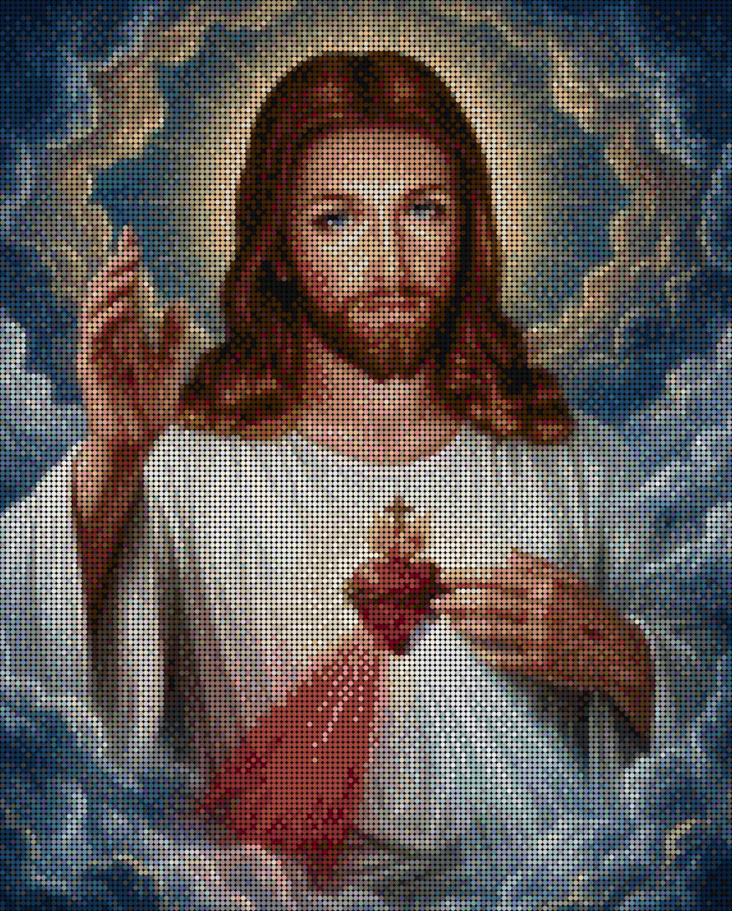Nuevo Corazón de Jesús - Diamond Painting - 40x50