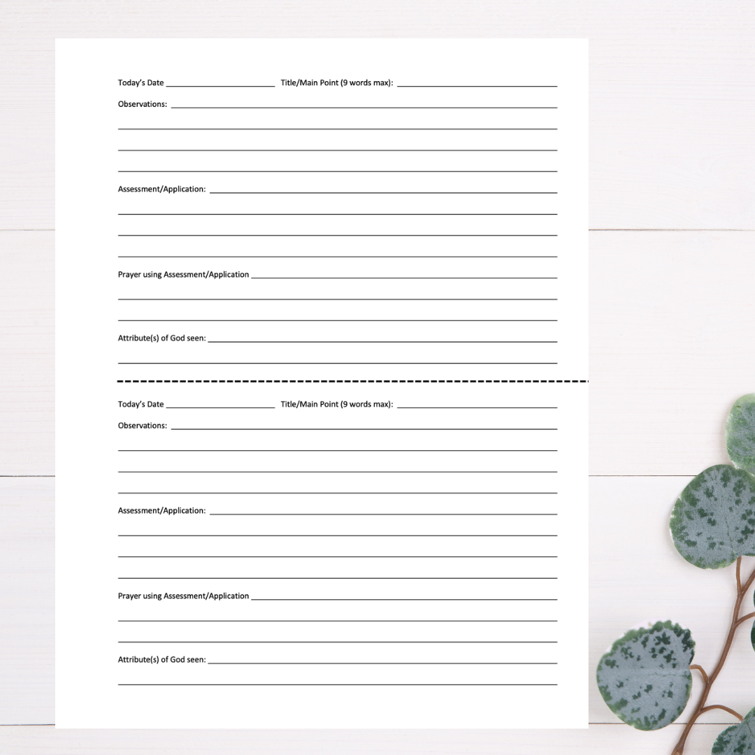 Daily Devotional Commentary Template2