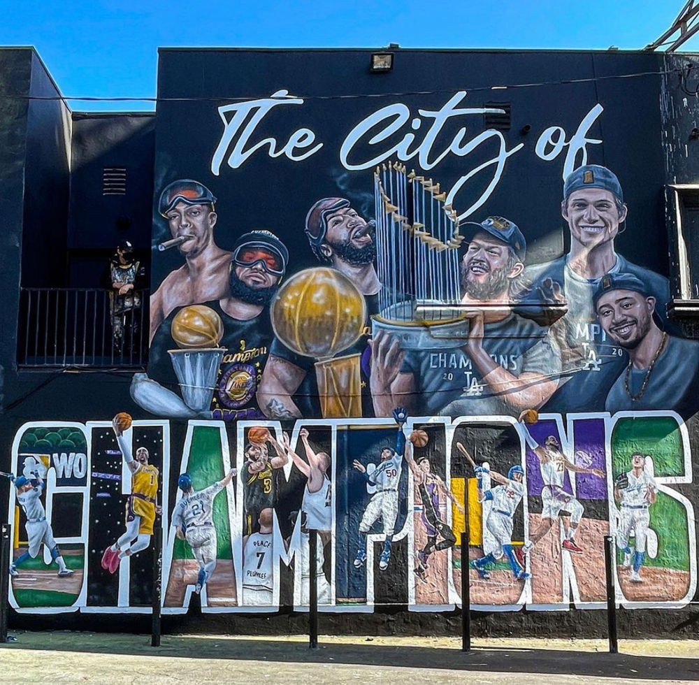 Kobe, Lakers & Dodgers murals in Los Angeles