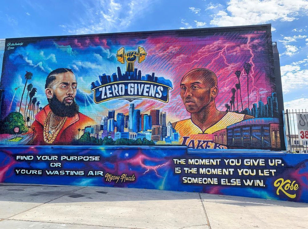 Kobe Bryant & Nipsey Hussle murals in Los Angeles / Southern California