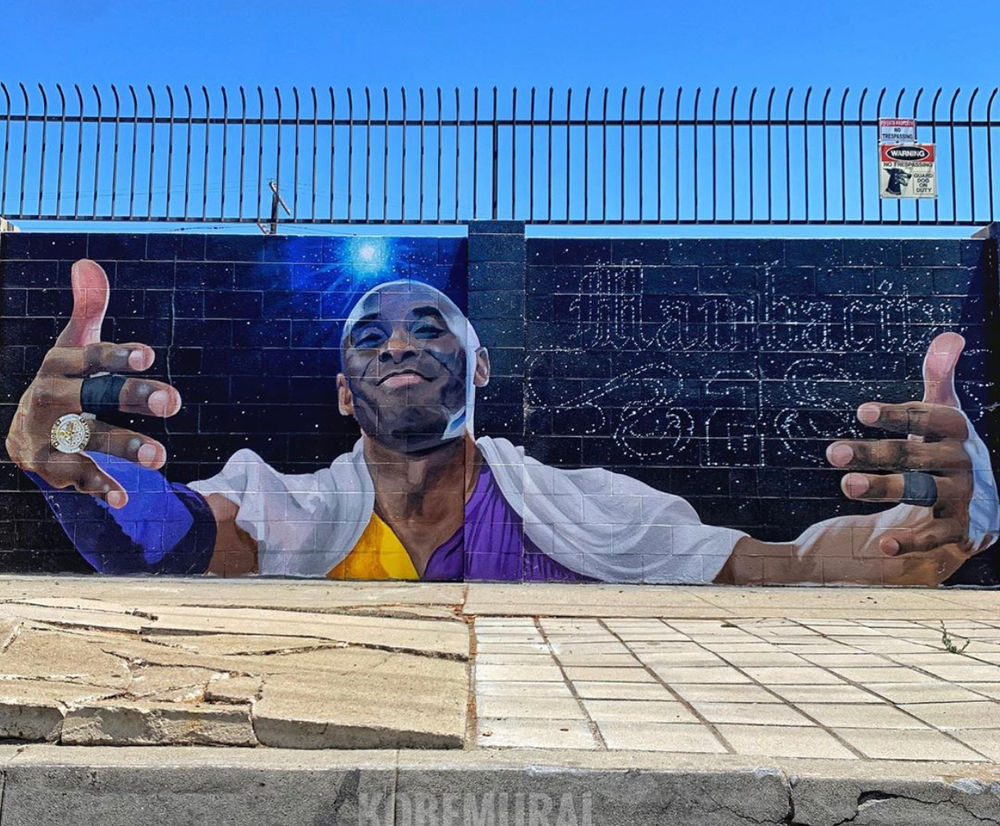 Kobe Bryant mural walls in East LA, Boyle Heights & More