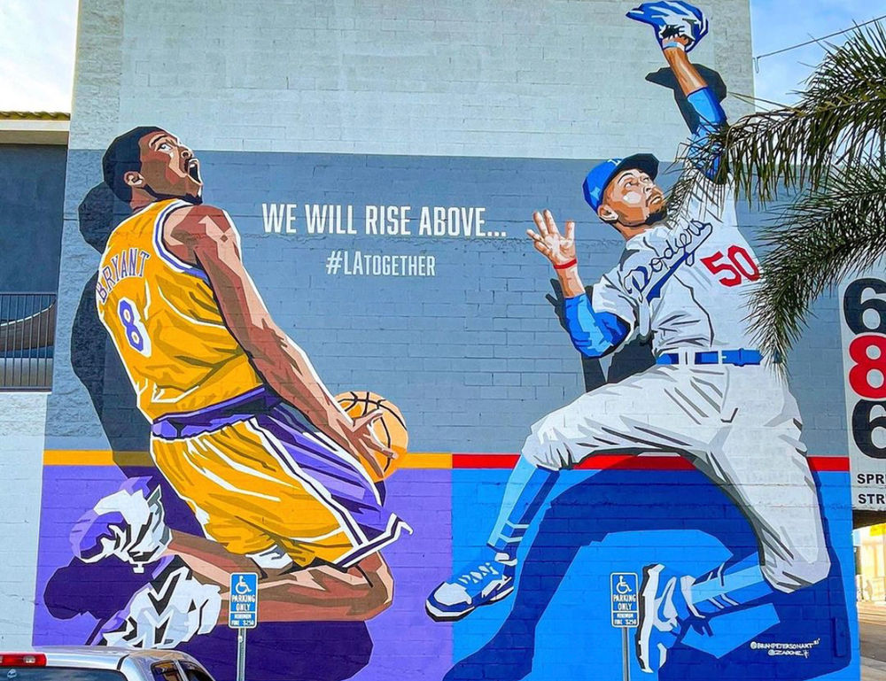 Kobe, Lakers & Dodgers murals in Los Angeles
