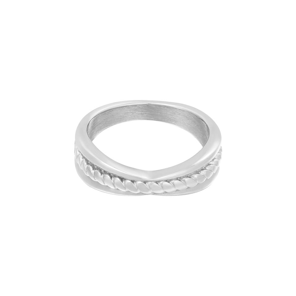 Intertwine ring - Transparant - Zilver