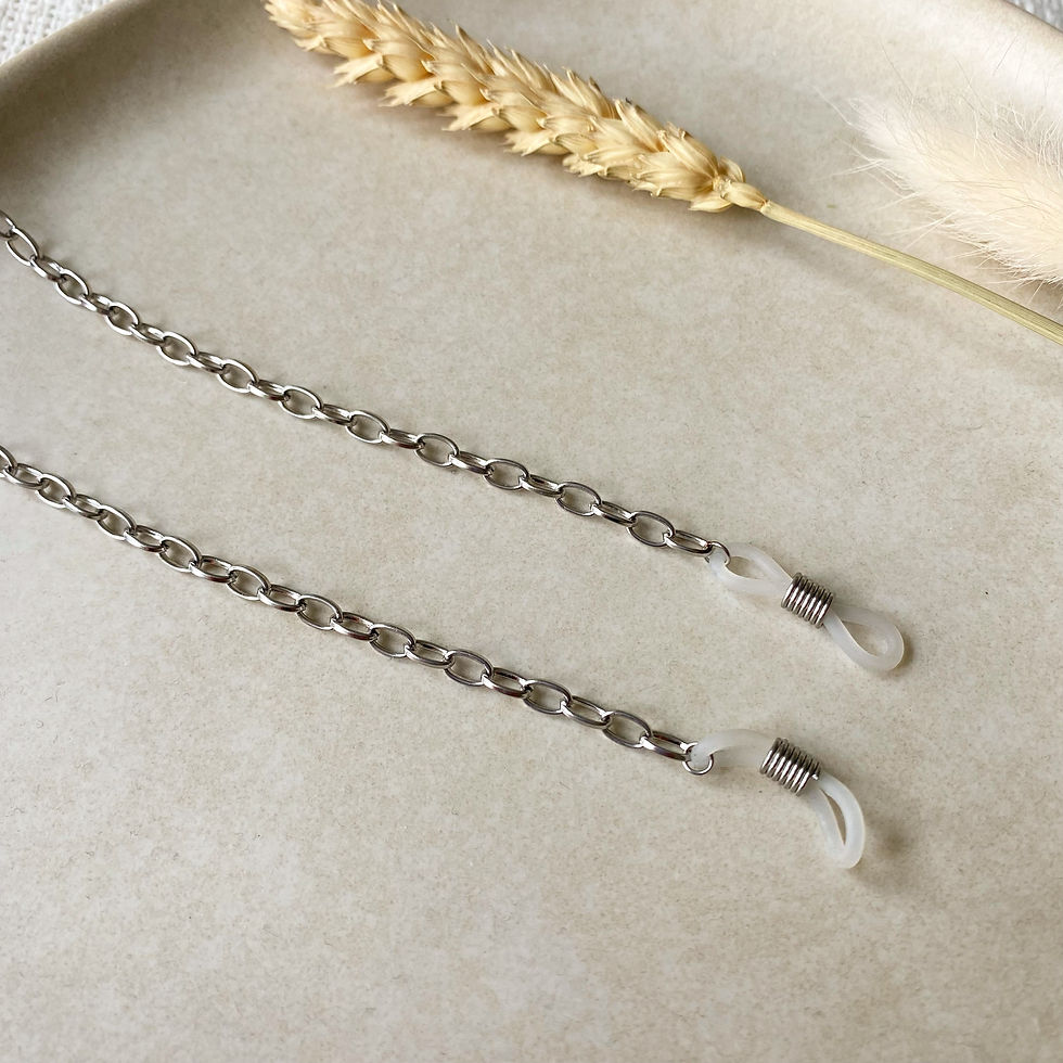 Thumbnail: Chain zonnebril koordje - Productfoto - Zilver