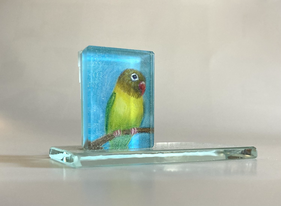 サムネイル： カードスタンド　ボタンインコ