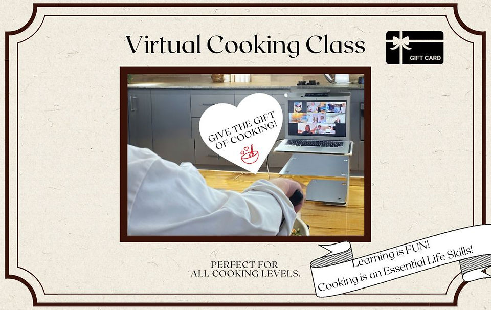 Virtual Cooking Class Flyer