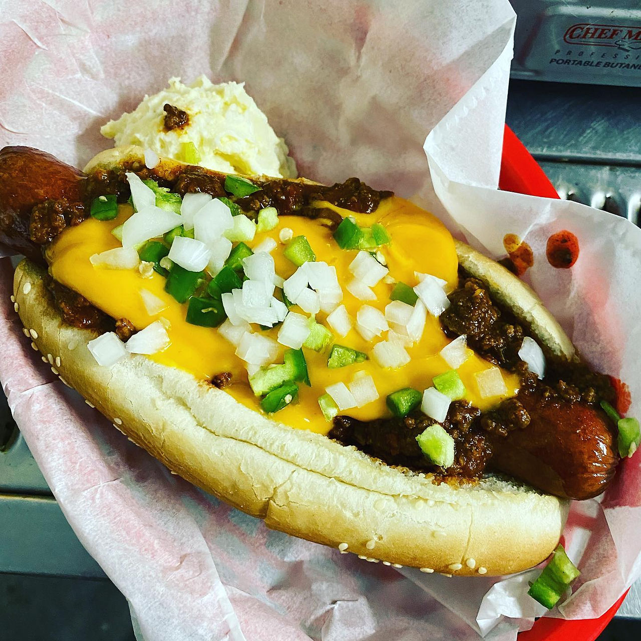 Good lookin' Cheese Hot Dog! 
