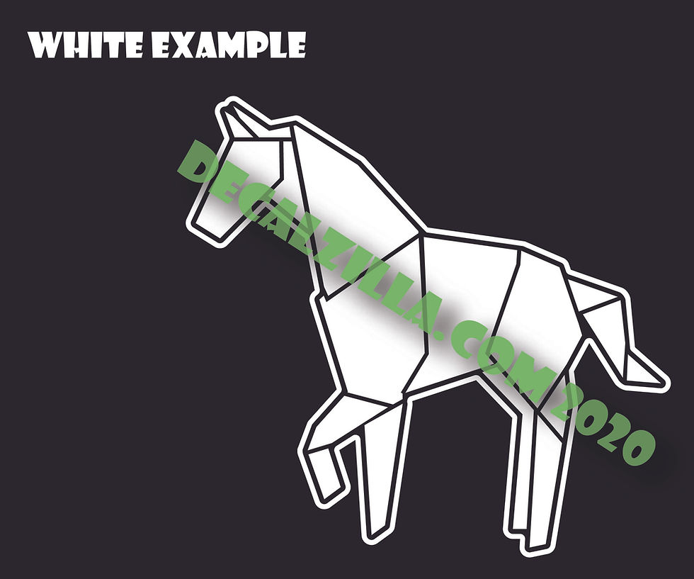 Thumbnail: Origami Horse - Vinyl Decal Sticker - For cars, laptops, and more!