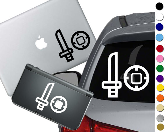 Monster Hunter Weapon- Sword and Shield - Vinyl Decal Sticker For cars and more!