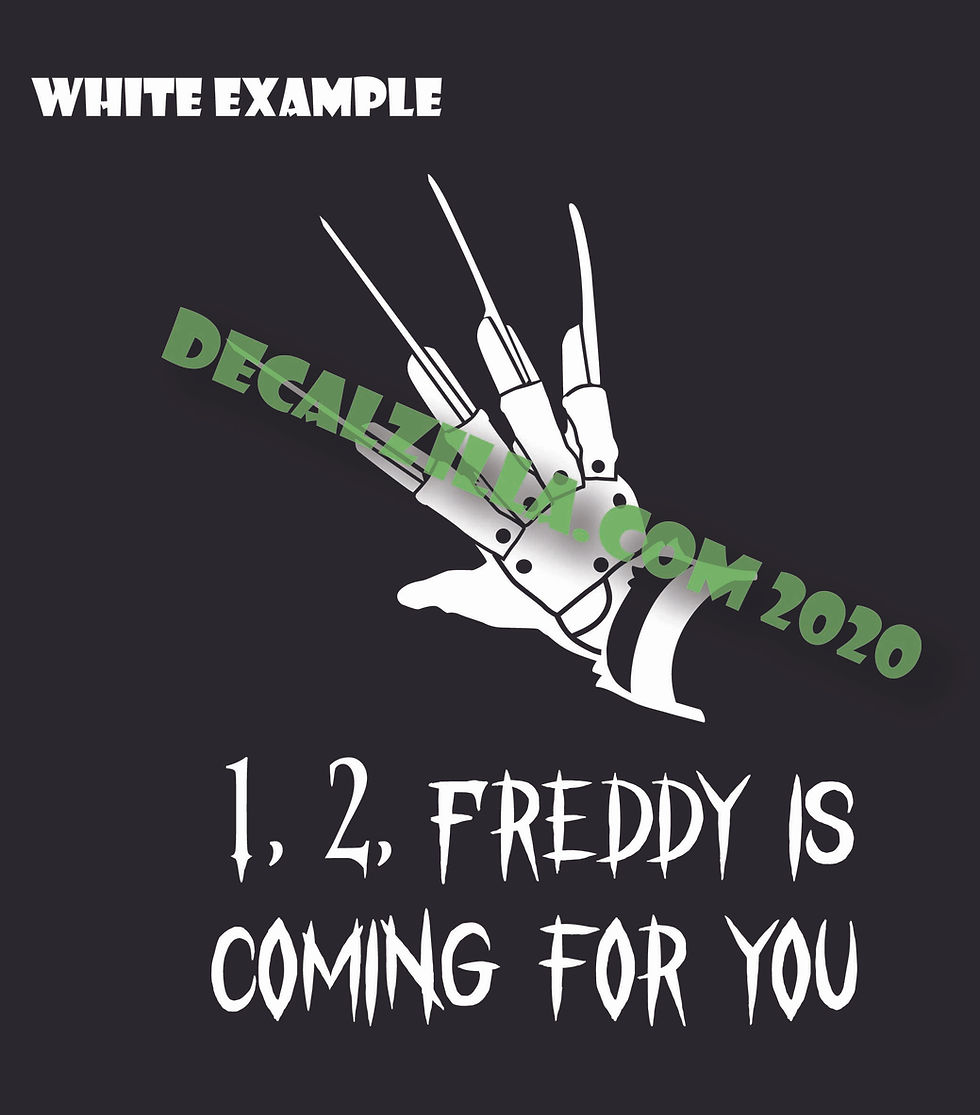 Thumbnail: Nightmare on Elm Street - Freddy - Vinyl Decal Sticker - For cars and more!