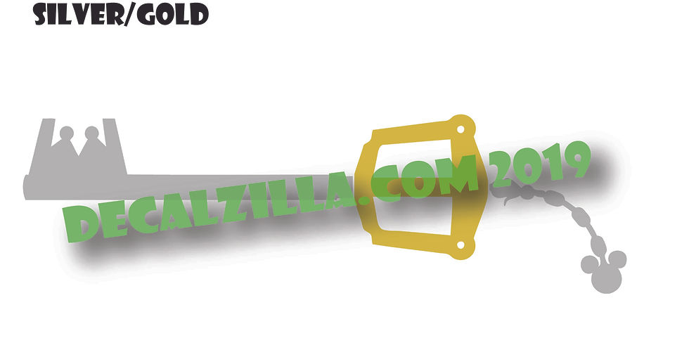 Thumbnail: Kingdom Hearts - 2 Colored Keyblade - Vinyl Decal Sticker - For cars and more!