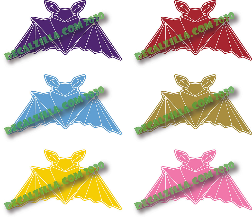 Thumbnail: Origami Bat - Vinyl Decal Sticker - For cars, laptops, and more!
