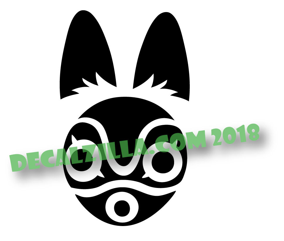 Thumbnail: Princess Mononoke San's Mask - Vinyl Decal Sticker For cars, laptops, and more!
