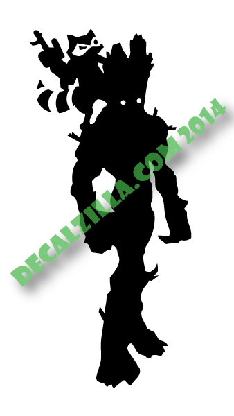 Thumbnail: Guardians- Rocket and Groot - Vinyl Decal Sticker - For cars, laptops, and more!