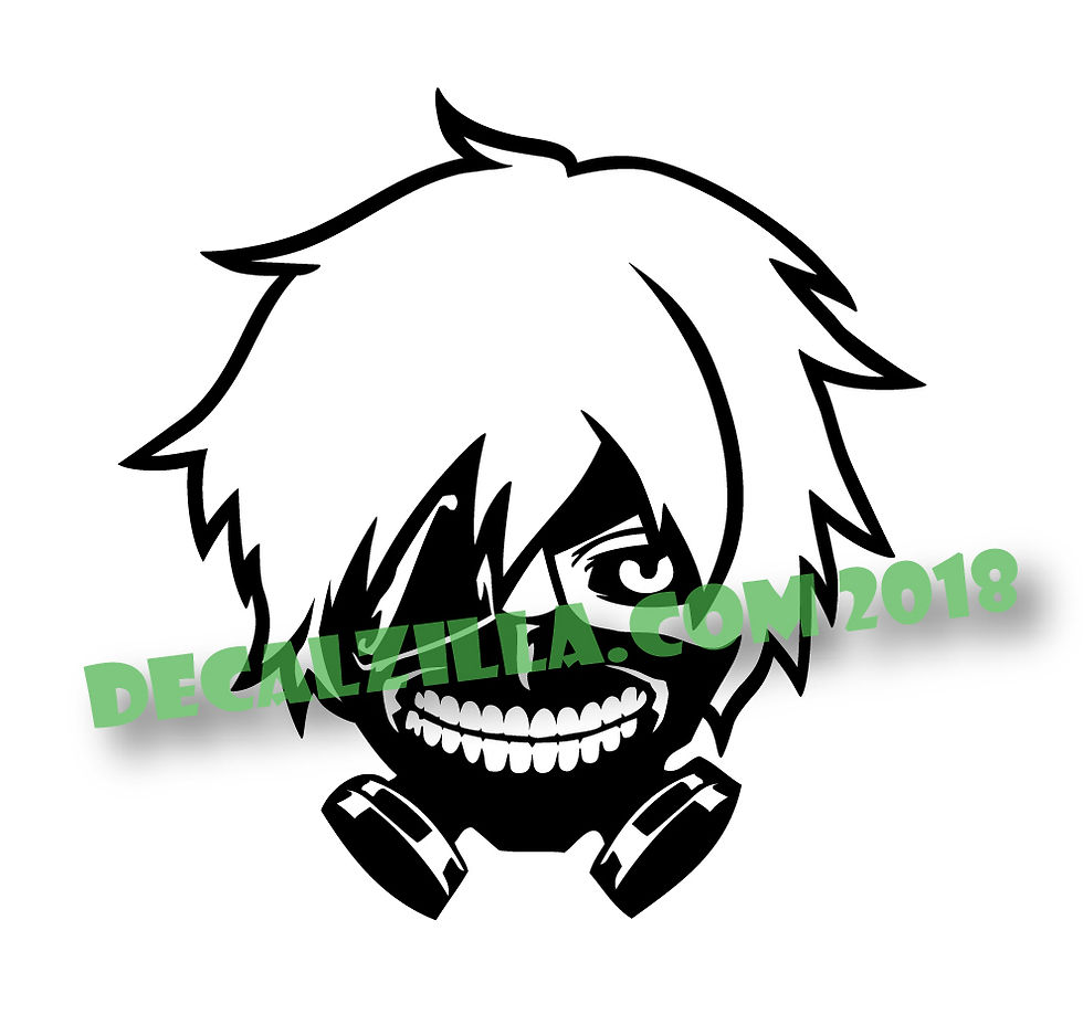 Thumbnail: Tokyo Ghoul- Kaneki Mask - Vinyl Decal Sticker - For cars, laptops and more!